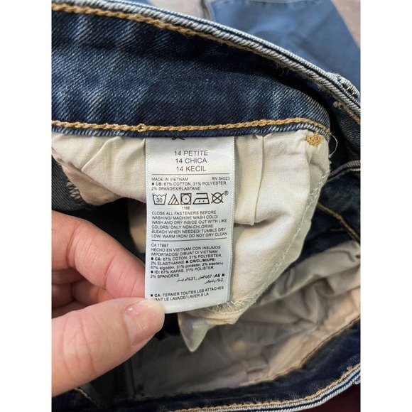 Old Navy Womens Jeans Size 14 Petite Pop Icon Skinny Medium Wash O7 - Picture 5 of 8